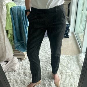 Trina Turk size 4 pinstripe charcoal grey skinny pants
